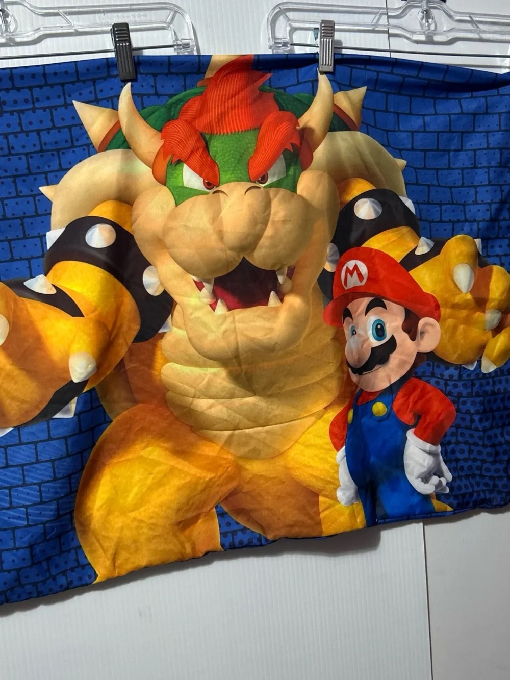 Nintendo Super Mario Blue Red Green Kids Bedding Panel